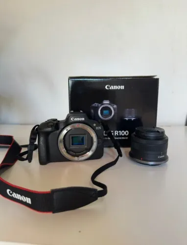 Câmera fotográfica Cânon R100 + lente 18-45mm