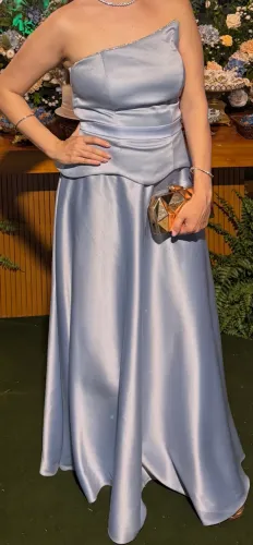 Vestido de festa azul serenity