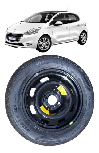 Roda Estepe Aro 15 Peugeot 208 Active 1.5 2015 Uzad0 Original