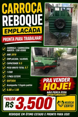 Carroça pra moto e carro 