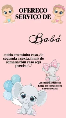 Cuida de criança em minha residência