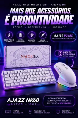 KIT TECLADO E MOUSE PREMIUM AJAZZ