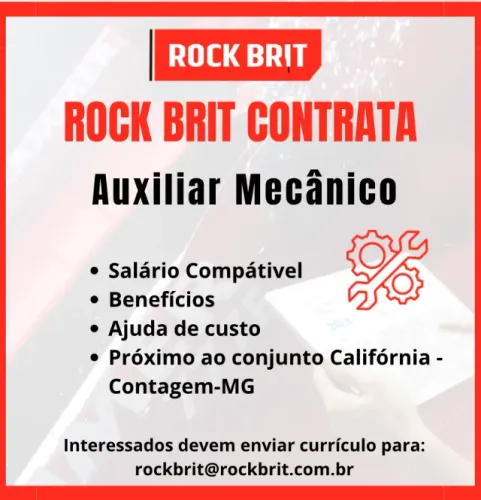 Oportunidade Auxiliar de Mecânico de Máquinas