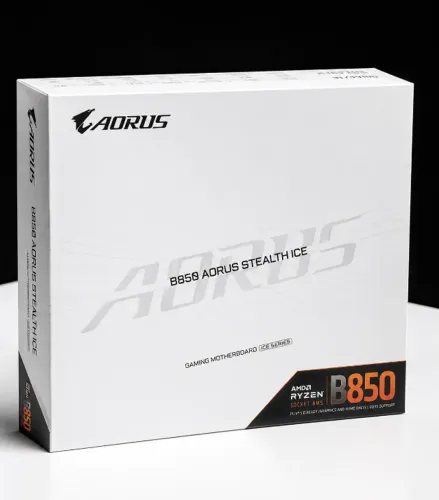 Placa Mãe Gigabyte Aorus Stealth Ice DDR5 Socket AM5 Chipset B850 ATX