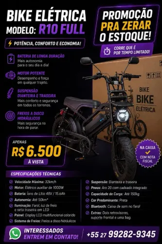 Bikes elétrica novas