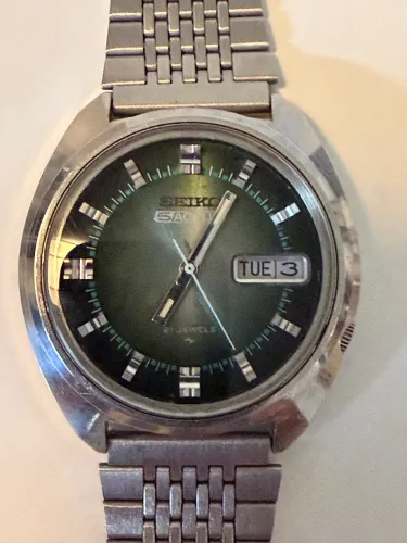 raro relogio seiko 5 automatic * fundo verde novo original recentemente revisado