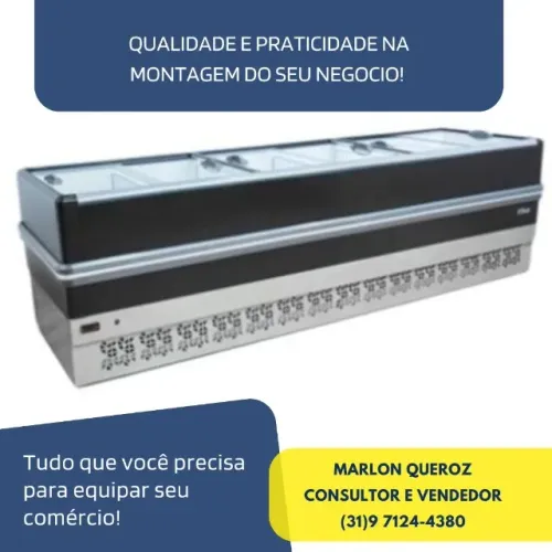 Ilha de Congelados 3M Vidro Reto Polar