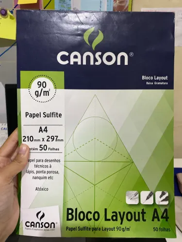 Bloco novo de folha Canson A4 90g