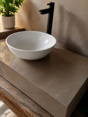 Bancada em porcelanato completa