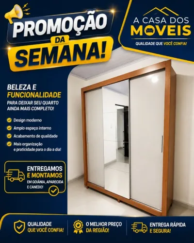 Roupeiro com espelho Clara plus
