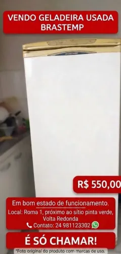 Vendo Geladeira Usada Brastemp em bom estado.