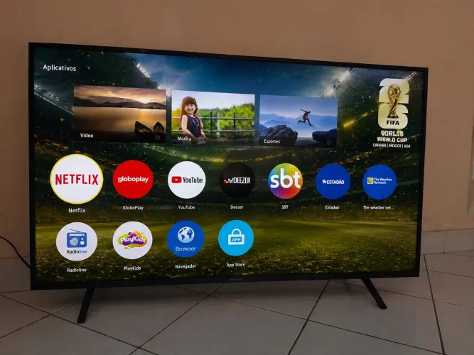 Smart TV LED Panasonic 50 Polegadas - Wi-Fi e Aplicativos