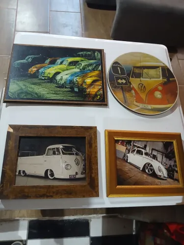 Lote de quadros mdf decoração vintage 