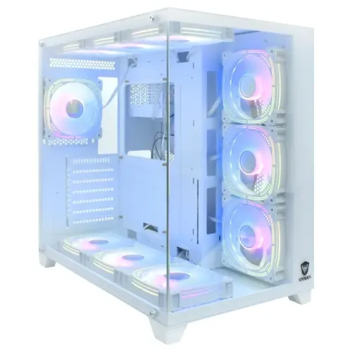 Gabinete Gamer Satellite K899 Branco ATX 10 Fans