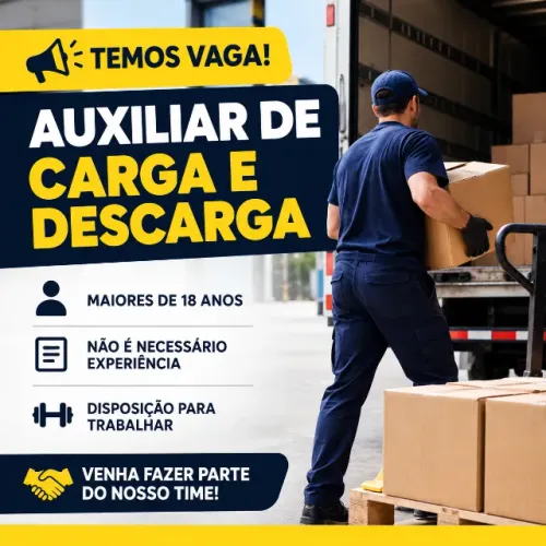 VAGA AUXILIAR LOGISTICO CARGA E DESCARGA