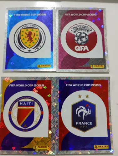 Figurinhas Copa 2026. 5 reais Escudos e Coca e 2 reais Normais
