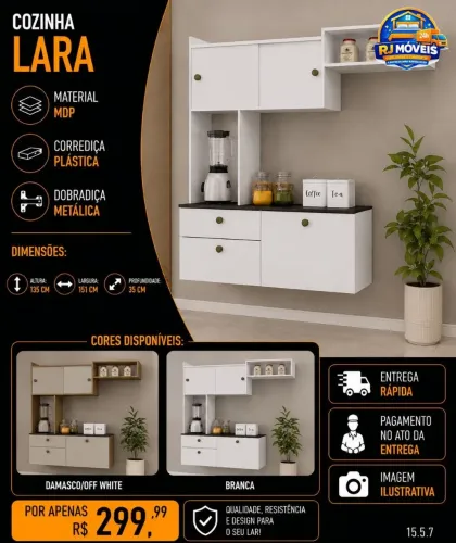 Cozinha suspensa Lara
