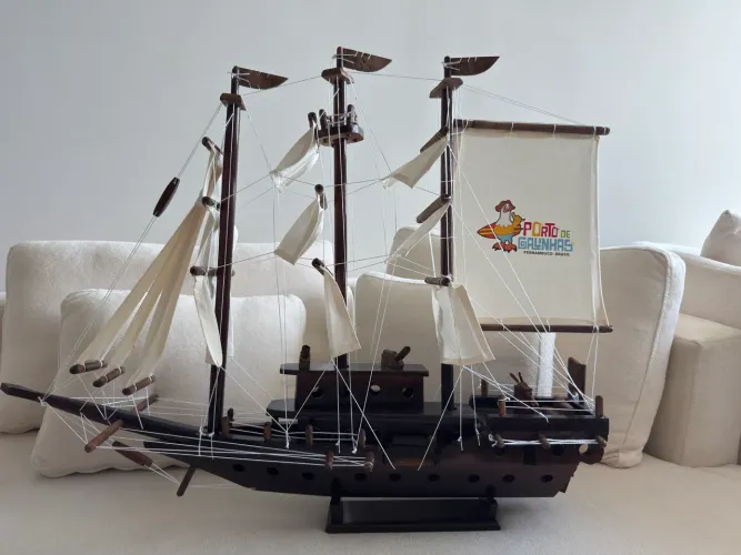 Barco Decorativo Artesanal 