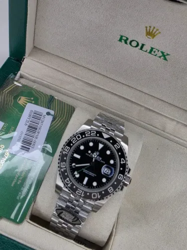Relogio Rolex  NOVO GMT Bruce Wayne Automatico SUPER CLONE (CLEAN FACTORY) + CAIXA
