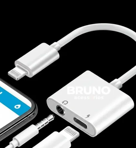 Adaptador de áudio e carregamento pra smartphone