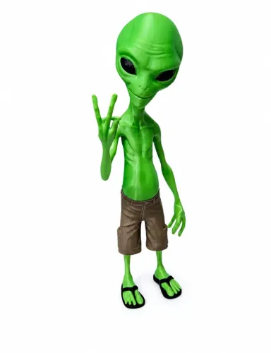 Alienígena Decorativo / Boneco Colecionável Engraçado - Estilo ET Verde