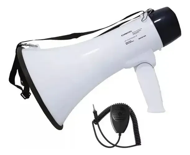 Megafone De Mão Soundvoice MF1503X 15W 500m Com Gravador Microfone Sirene