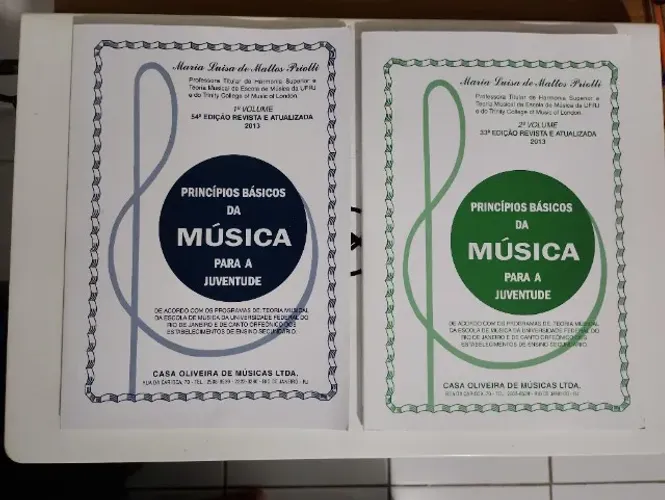 Livros de musica Maria Luiza de Matos Prioli vol 1. e vol. 2