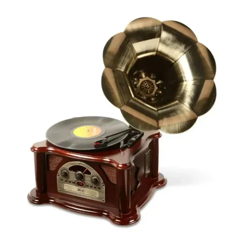 Gramofone Texas Classic Retrô - Vinil, CD, Rádio e USB