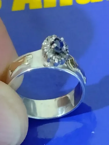 Anel Formatura Prata com Ouro 18 Kilates Aro 6 mm                                         