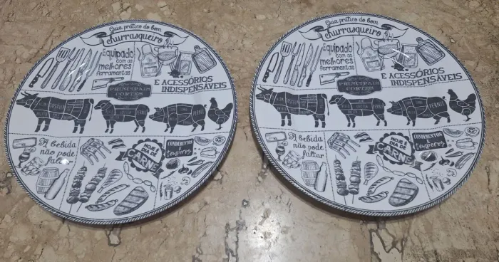 Pratos para churrasco