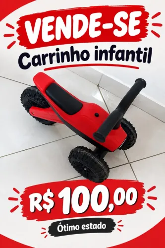 Triciclo infantil de equilíbrio