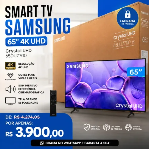 Smart tv 65 Samsung 4K UHD crystal