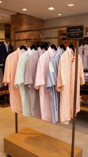 Camisas masculina manga curta p ao g impecáveis