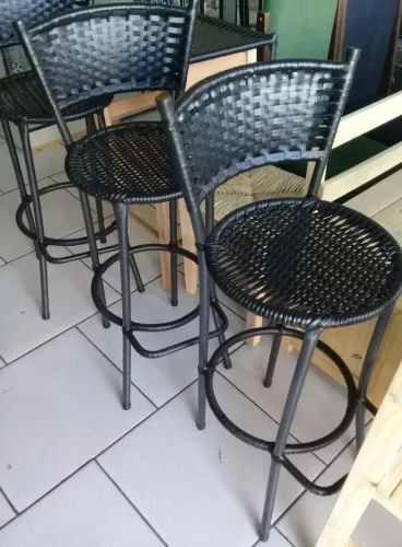 Banqueta altas novas fibra de vime