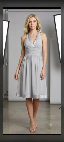 Vestido de festa cinza
