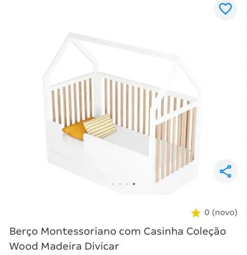 Berço montessoriano com casinha 