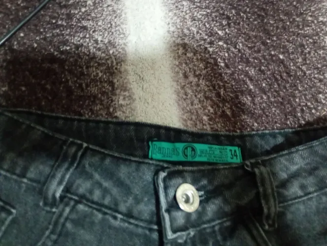 Short Jeans Cargo Feminino Tam 34 Novo com Etiqueta - Cinza