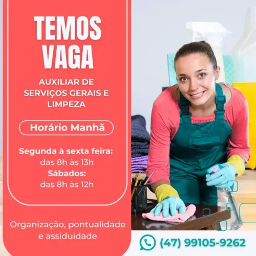 Auxiliar de serviços gerais e limpeza
