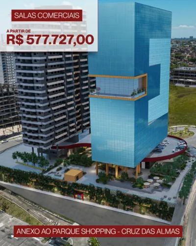 *SALAS COMERCIAIS - CRUZ DAS ALMAS - ANEXO AO PARQUE SHOPPING - EXCELENTE INVESTIMENTO