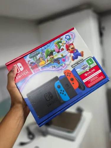 *Nintendo Switch V2* Mario + Assinatura, Nacional R$1949,00