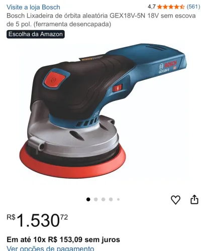 Lixadeira Bosch 18V
