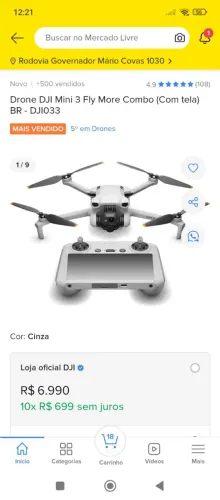 Drone de ai Mini 3 com tela