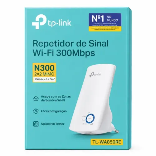 Repetidor Wi-Fi TP-Link TL-WA850RE N300 300Mbps Amplificador Extensor de Sinal Wireless po