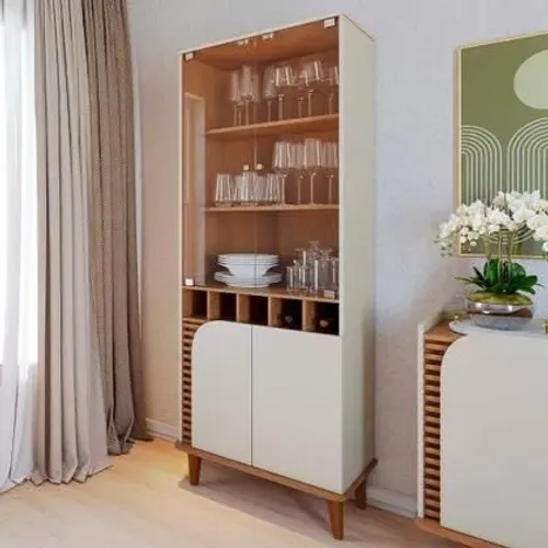 Cristaleira Jurere Naturale Off White Matte - Colibri