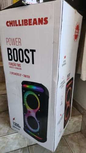 (LACRADA) Caixa De Som Chilli Beans Audio KN5000 Bluetooth Power Boost Preto