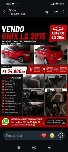 Imagem de Chevrolet Onix Hatch LS 1.0 8V Flex Power Mec. 4P 2015