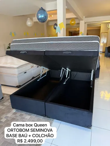 Conjunto Box Queen Size ORTOBOM SEMINOVO TOP - ENTREGAMOS 