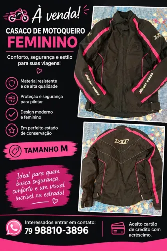 Casaco motoqueiro feminino