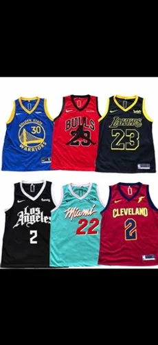 Kit 6 Regatas de Basquete NBA