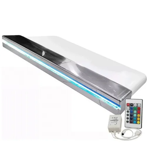 Cascata De Embutir Fibra Inox Led Rgb 100cm De Embutir - Entrega em Brasília